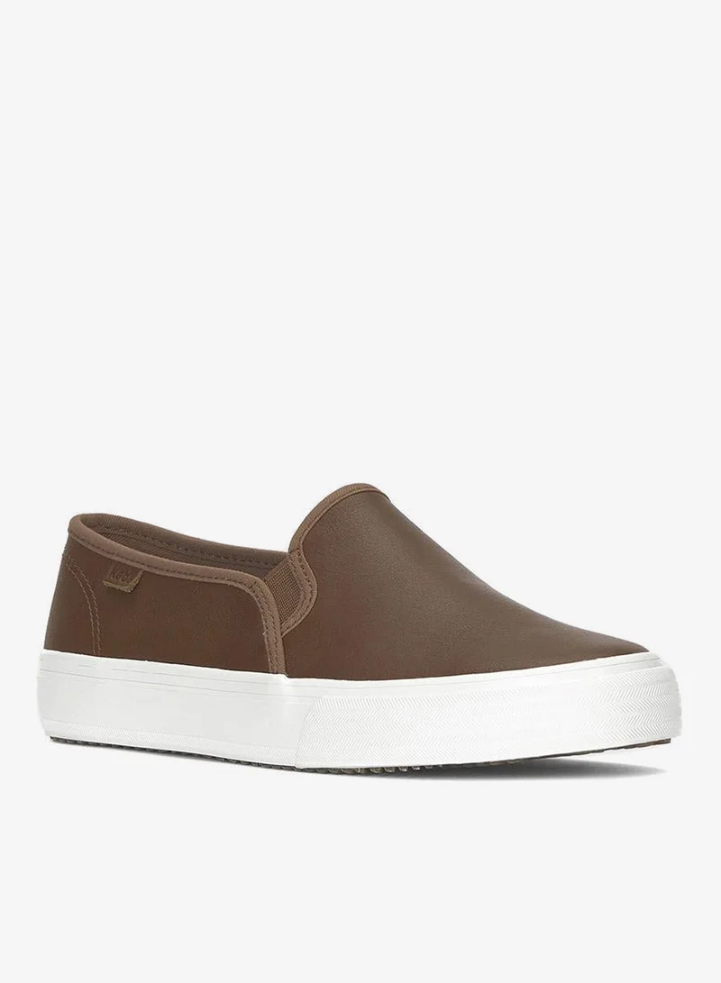 Keds Cognac Keds Women's Double Decker Slip On Leather Casual Sneaker Brown for Women | Best Price UAE